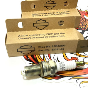 NOS Genuine Harley 6pc V-Rod Gold Spark Plugs 10R12AG 32331-05