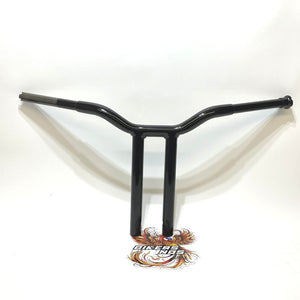 LA Choppers 14" Kage Fighter T-bar Straight Riser Handlebar Black LA-7337-14B
