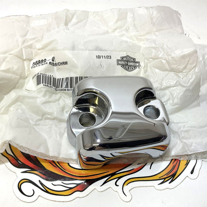 New Genuine Harley 2007 Up Fat Boy Chrome Handlebar Riser Clamp Top 56889-07