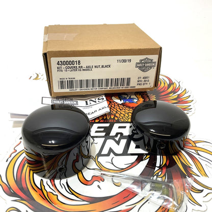 NOS Genuine Harley 2015 Up Street XG Black Rear Axle Nut Covers 43000018
