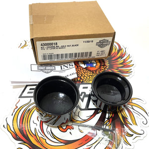 NOS Genuine Harley 2015 Up Street XG Black Rear Axle Nut Covers 43000018