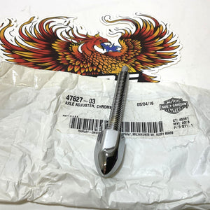 NEW Genuine Harley 2000-2007 Softail Chrome Axle Adjusting Screw 47627-03