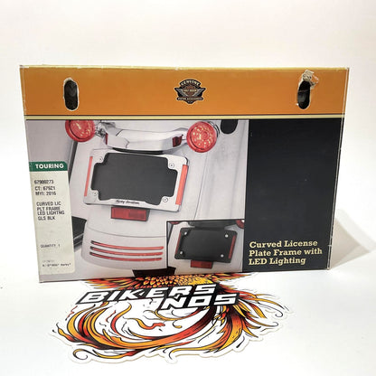 Genuine Harley 2010-23 Touring Curved License Plate Frame LED Lighting 67900273