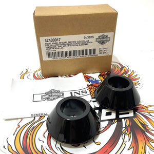 NEW Genuine Harley 2008 Up Touring Tapered Front Black Wheel Spacers 42400017