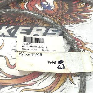 Cycle Tech 63" Universal Brake Line AN3-63