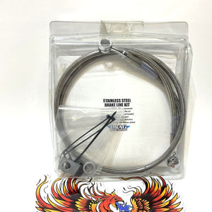 Drag Specialties 1999-06 FXS BrakeLine Front +2" Apes Stainless Steel 1741-2654