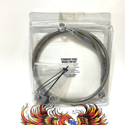 Drag Specialties 1999-06 FXS BrakeLine Front +2" Apes Stainless Steel 1741-2654