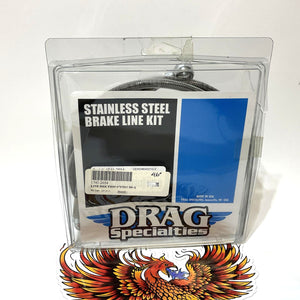 Drag Specialties 1999-06 FXS BrakeLine Front +2" Apes Stainless Steel 1741-2654