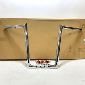 Wild 1 Harley 16" APE Chrome 1.25" Chubby Hooked 1" Clamp Area Handlebar WO586