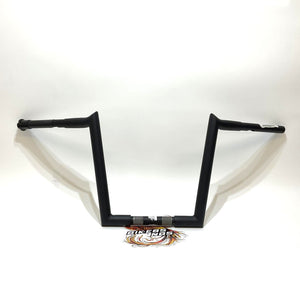 Wild1 Harley 12" APE 1.25" Chubby Black Hooked 1" Clamp Handlebar WO582B