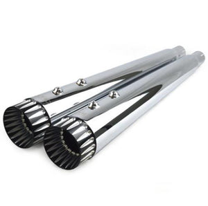 Cary Faas Chrome Contract Cut Tip 2017 up Harley M8 Touring Mufflers FLH014-CA