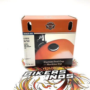NOS Genuine Harley Softail Dyna Sportster Custom Black Fuel Cap 61100180