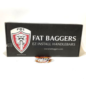 Fat Baggers Inc 1-1/2" EZ Install Flat Top Ape 1" Handlebar 12" Black 607012-B