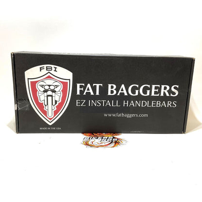 Fat Baggers Inc 1-1/2" EZ Install Flat Top Ape 1" Handlebar 12" Black 607012-B
