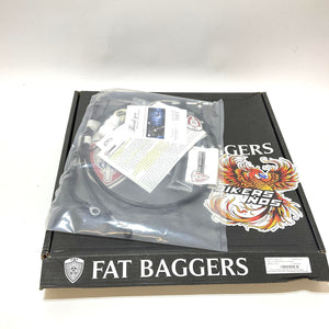 FBI 2021-2025 Touring EZ Ape Hanger Handlebar Install Kit +4" Black 119012-B