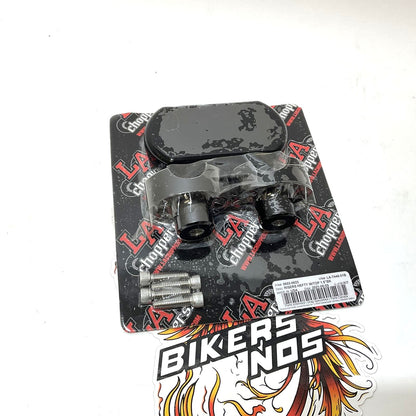 LA Choppers Hefty Handlebar Riser & Top Clamp Kit 1-1/2" Black LA-7446-01B