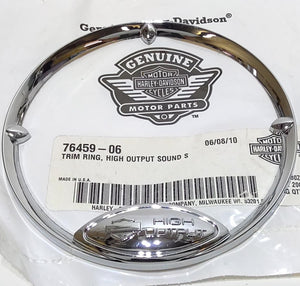 NOS Genuine Harley Side Car High Output Sound System Speaker Trim Ring 76459-06