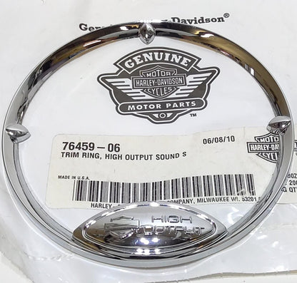 NOS Genuine Harley Side Car High Output Sound System Speaker Trim Ring 76459-06