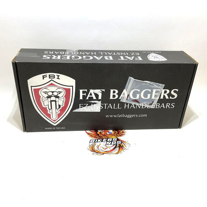 FBI 1-1/4" 12" Batwing Ape Handlebar EZ Install Flat Top Black 705012-B