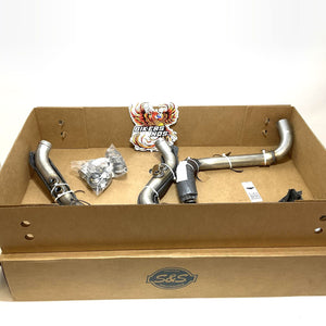 S&S Power Tune Dual Headers Black Ceramic 2017-2025 Harley Touring 550-0705