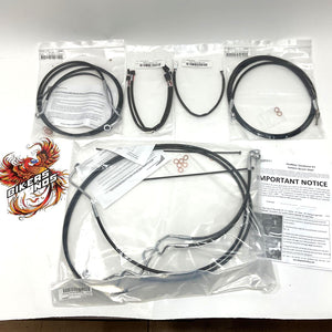 Magnum 2017-2020 Touring 12"-14" Ape Hanger Handlebar Cable Install Kit 489841