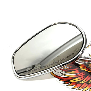 Genuine Harley 1982 Up Short Stem Teardrop Chrome Left Mirrors 91845-03 91840-03