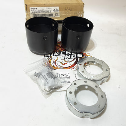 NOS Genuine Harley 2009-2016 Touring Satin Black Anodized 4" End Caps 65100028