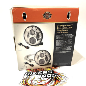 NOS Genuine Harley 7" in Daymaker Projector LED Headlamp Chrome Finish 67700265