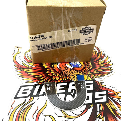 NOS Genuine Harley 2015-2023 Road Glide CVO Style Fork Lock Medallion 14100715