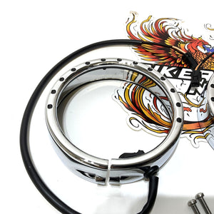 Genuine Harley 1983 Up Touring Softail Dyna 4" Electra Glo Light Rings 61400094