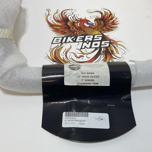 KST 12" Black 1-1/4" Six Bend Kicker Ape Handlebars Batwing Touring 458999HG
