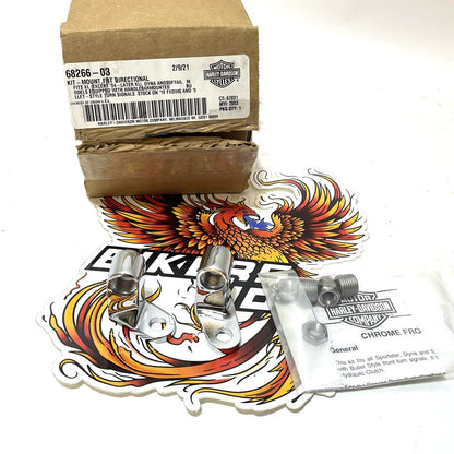 Harley 1986-2017 Softail XL Front Directional Turn Signal Mounting Kit 68266-03