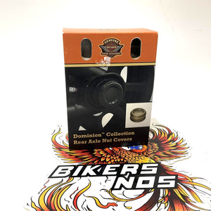Harley 2008-17 Dyna Softail Minion Collection Rear Axle Nut Cover Black 43000129