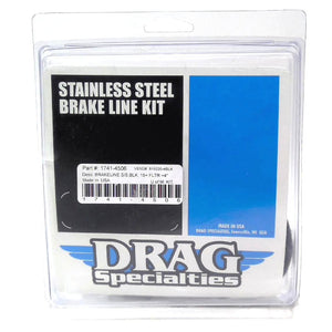 Drag Specialties +4" 68.5" Black Brake Line Front 2015-2022 Road Glide 1741-4506