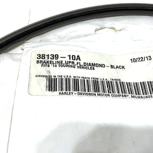 NEW Genuine Harley Upper 28" Diamond Black Upper Brake Line 38139-10A
