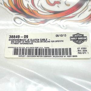NOS Genuine Harley 2006-2017 Dyna Diamondback Clutch Cable 60.69" Long 38849-09