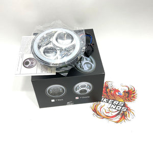 Custom Dynamics 1986 2025 Harley 7" LED Halo Headlamp 2001-2377