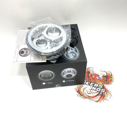 Custom Dynamics 1986 2025 Harley 7" LED Halo Headlamp 2001-2377