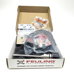 Feuling 2018-2024 Harley M8 Softail Vented oil gage Dipstick Black Cap 3086