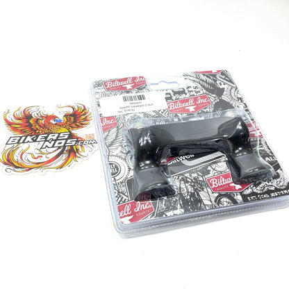 Biltwell 2" tall 1" Clamp Black Harley Thunder Handlebar Risers 6402-201-02