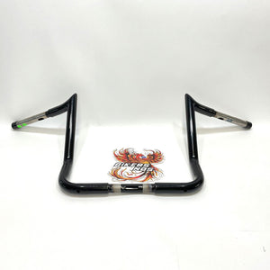 Paul Yaffe 1-1/4" Black 12" Bat wing Monkey Ape Hanger Handlebar MBB125-12 B