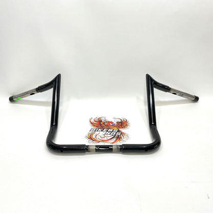 Paul Yaffe 1-1/4" Black 12" Bat wing Monkey Ape Hanger Handlebar MBB125-12 B