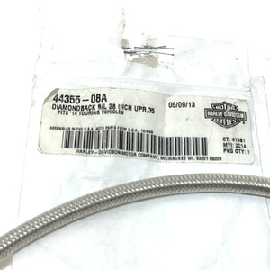 Genuine Harley 2008-2023 Touring Diamondback Upper Brake Line 28" 35° 44355-08A