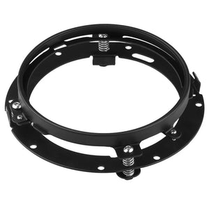 CYRON Black Headlight Trim Ring Bracket 7" Harley Touring Softail ABIG7-RNG-B