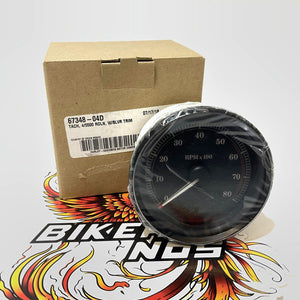 Genuine Harley 2004-2013 Touring TACH 5500 REDLINE BLACK/SILVER TRIM 67348-04D