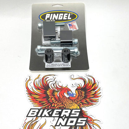 Pingel 2009-2025 Touring Driver Floorboard Spreaders 1-1/4" Black 1621-0166
