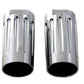 V-Twin 1949 Up Big Twin Chrome Milled Fork Slider Cover Set 24-1166