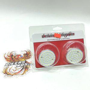 Letric Premium Harley Bullet Style FRONT LED Insert 1157 White/Amber LLC-P7SWA
