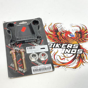 LA Choppers 1985-2022 Touring T-Bar Handlebar Adapter Black LA-7415-15B