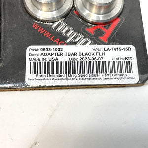 LA Choppers 1985-2022 Touring T-Bar Handlebar Adapter Black LA-7415-15B